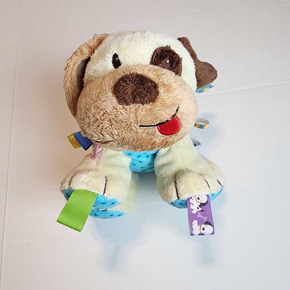 Taggies Plush Puppy Dog Rattle Tag n Play   Baby Toy